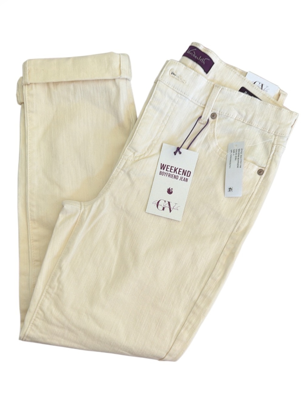 NWT-Weekend Boyfriend Jeans - Cream Women’s Jeans